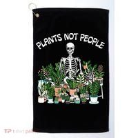 Plants Not People Skeleton Funny Gardening Golf Towel thumb 0