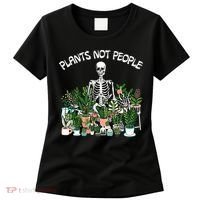 Plants Not People Skeleton Funny Gardening Women's T-Shirt thumb 0