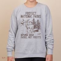 Protect National Parks Defund Doge Support Parks Not Profits Women's Sweatshirt thumb 0