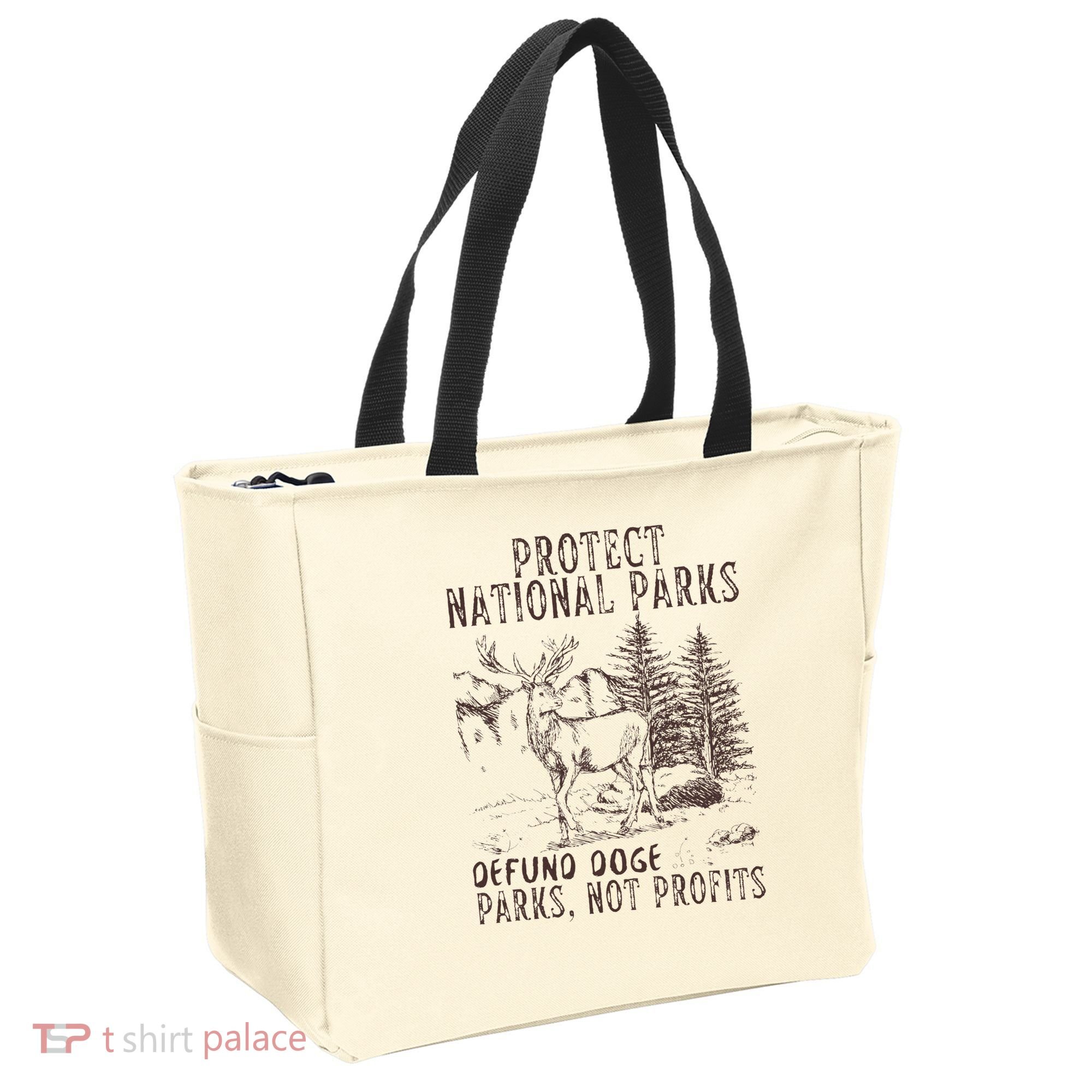 Protect National Parks Defund Doge Support Parks Not Profits Tote Bag