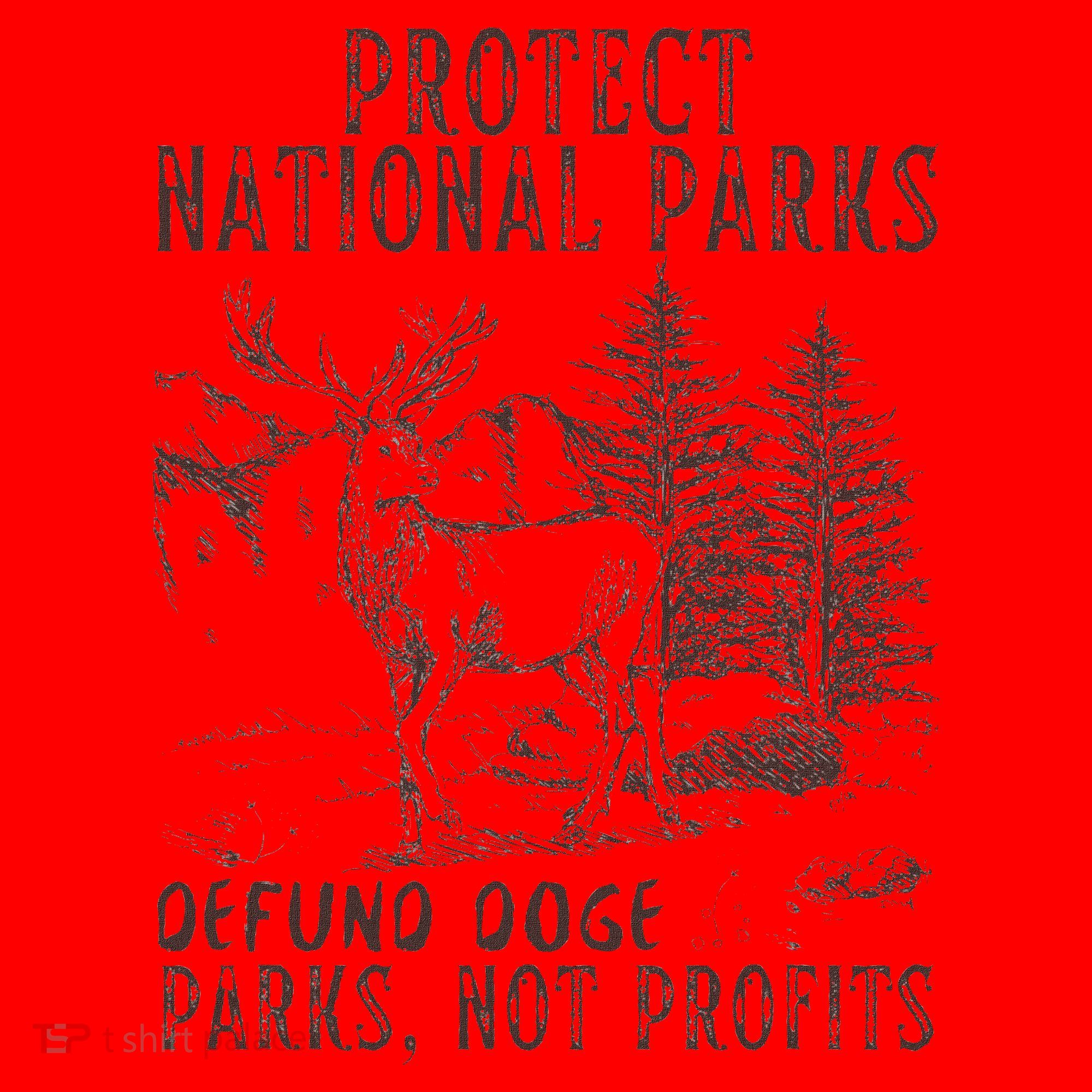 Protect National Parks Defund Doge Support Parks Not Profits Santa Hat