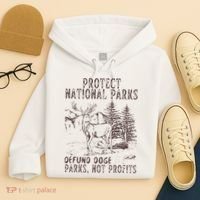 Protect National Parks Defund Doge Support Parks Not Profits Hoodie thumb 4