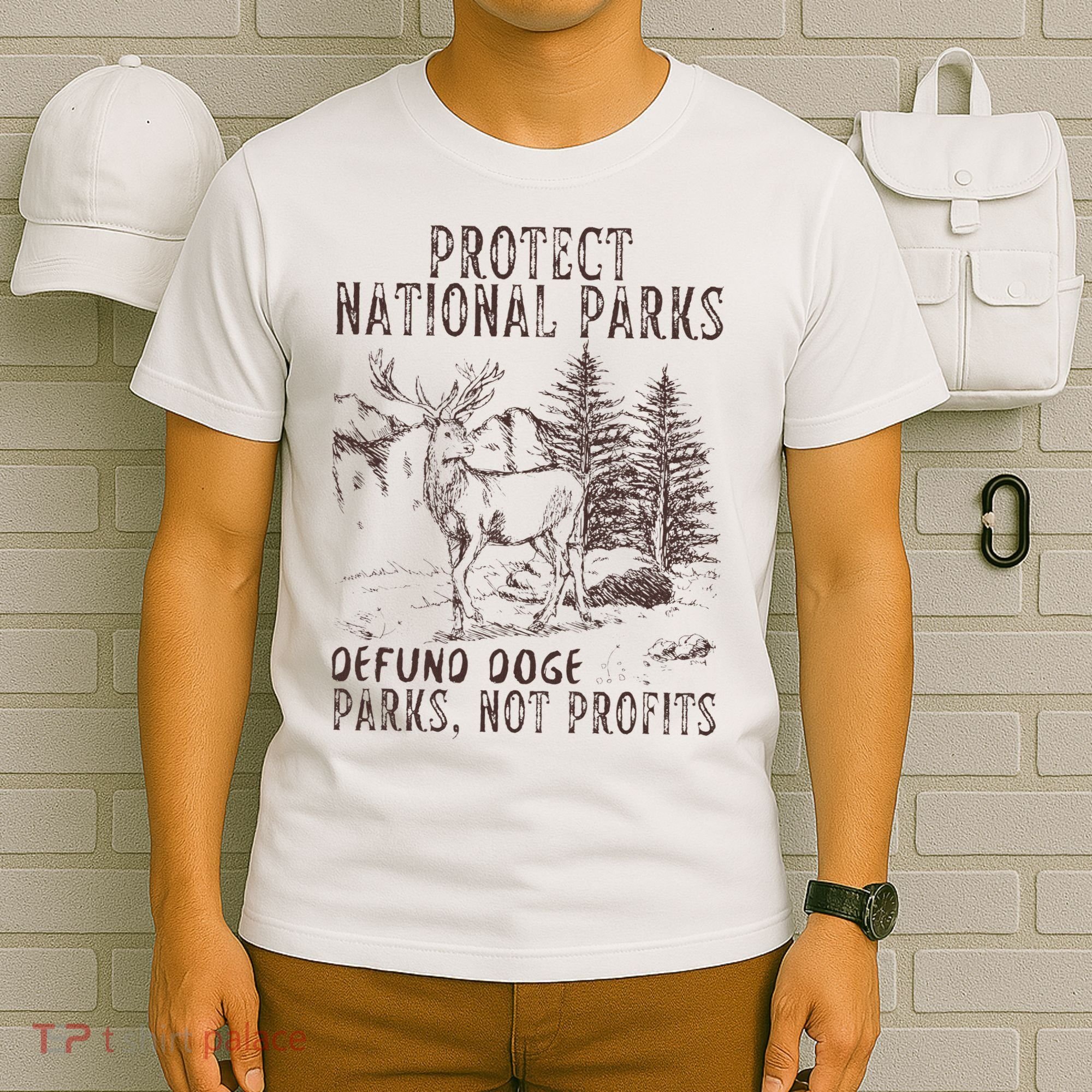 Protect National Parks Defund Doge Support Parks Not Profits T-Shirt