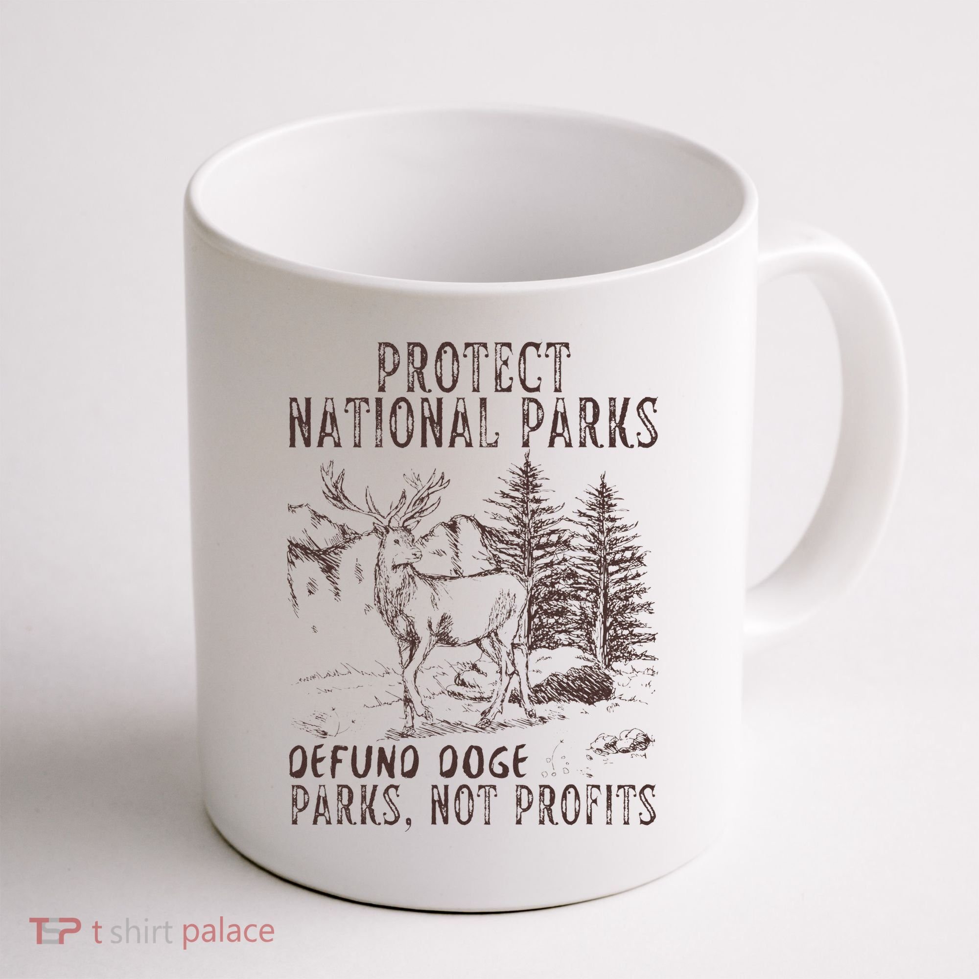 Protect National Parks Defund Doge Support Parks Not Profits Coffee Mug