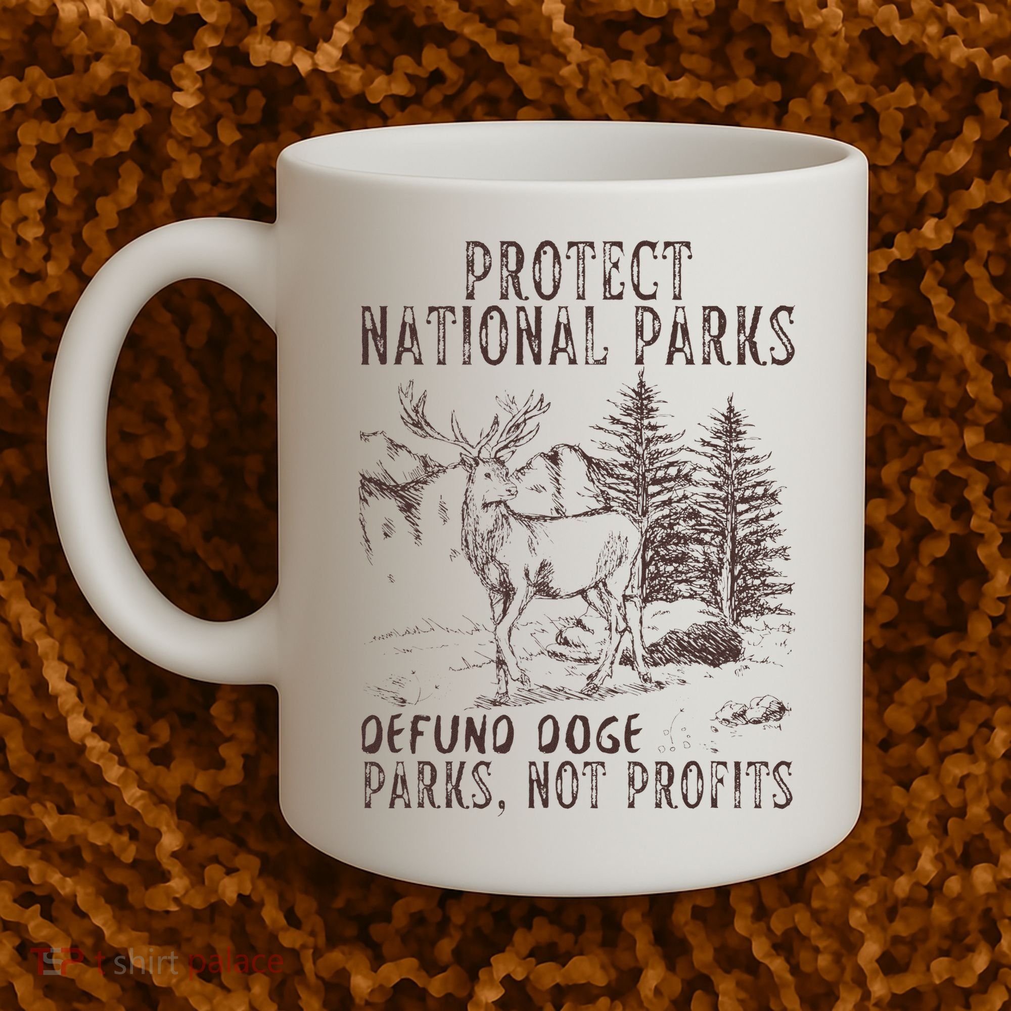 Protect National Parks Defund Doge Support Parks Not Profits Coffee Mug