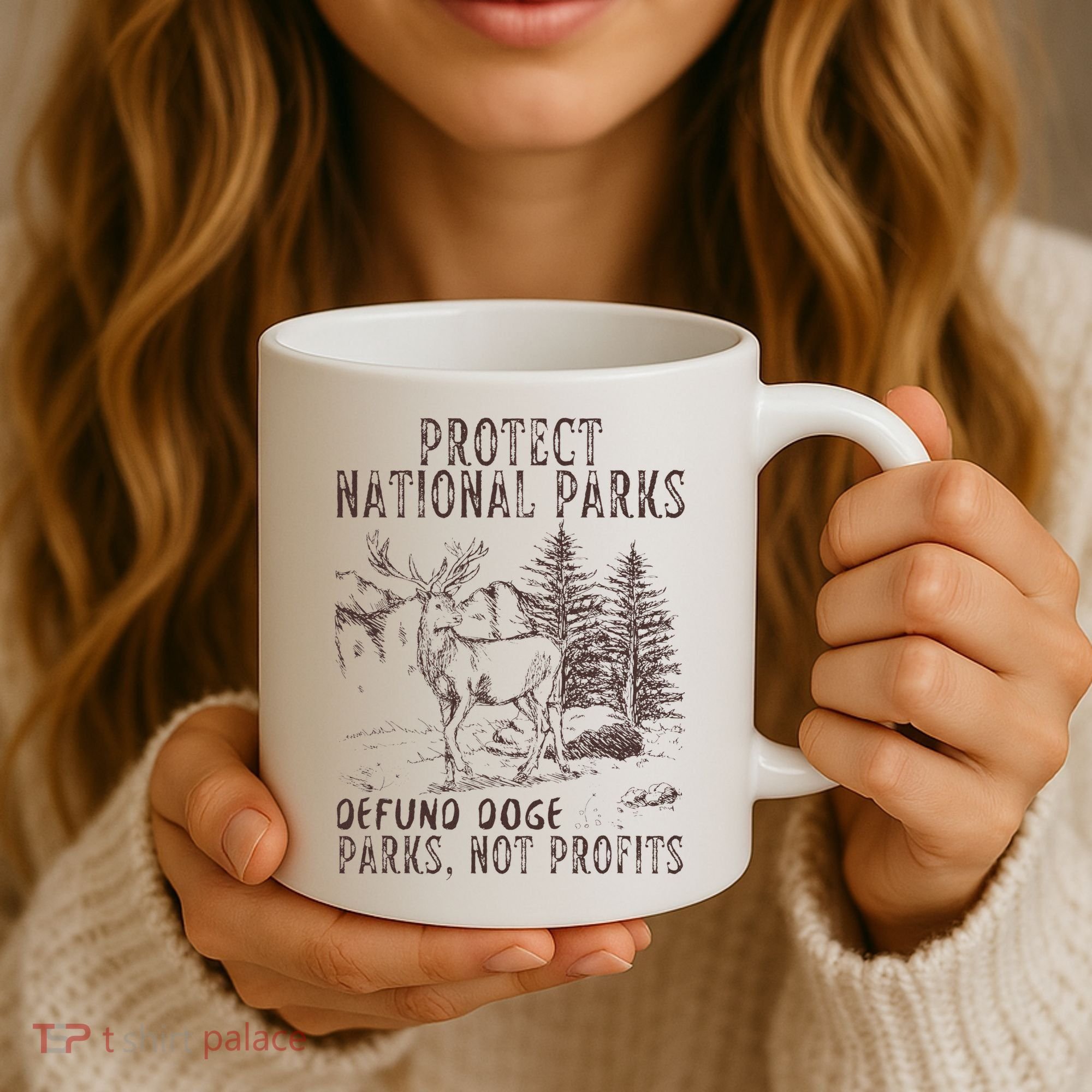 Protect National Parks Defund Doge Support Parks Not Profits Coffee Mug