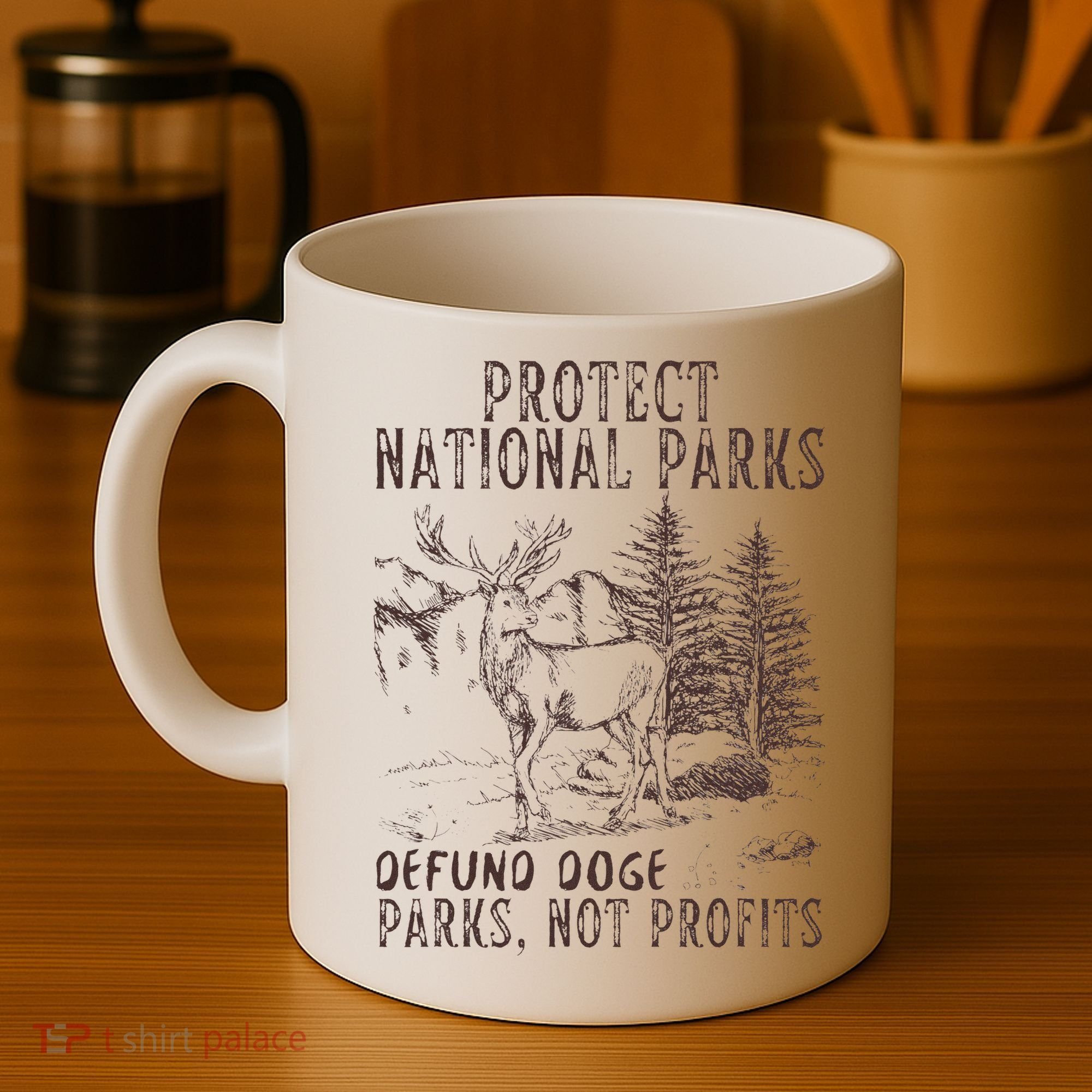 Protect National Parks Defund Doge Support Parks Not Profits Coffee Mug