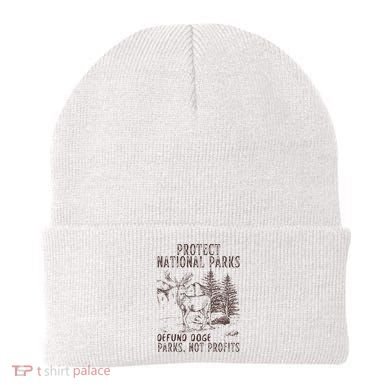 Protect National Parks Defund Doge Support Parks Not Profits Beanie