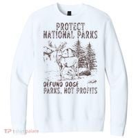 Protect National Parks Defund Doge Support Parks Not Profits V.I.T. Fleece Crew Sweatshirt thumb 0