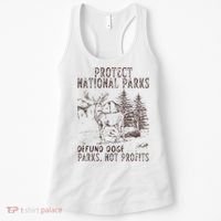 Protect National Parks Defund Doge Support Parks Not Profits Women's Tank Top thumb 0