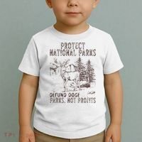 Protect National Parks Defund Doge Support Parks Not Profits Toddler T-Shirt thumb 2