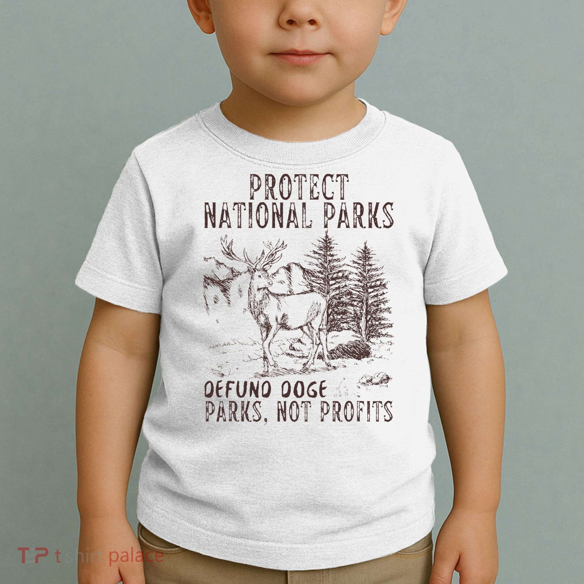 Protect National Parks Defund Doge Support Parks Not Profits Toddler T-Shirt