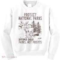 Protect National Parks Defund Doge Support Parks Not Profits Kids Sweatshirt thumb 0