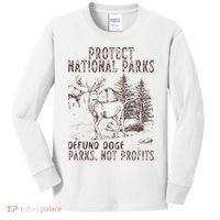 Protect National Parks Defund Doge Support Parks Not Profits Kids Long Sleeve Shirt thumb 0