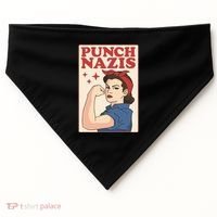 Punch Nazis USA-Made Doggie Bandana thumb 0