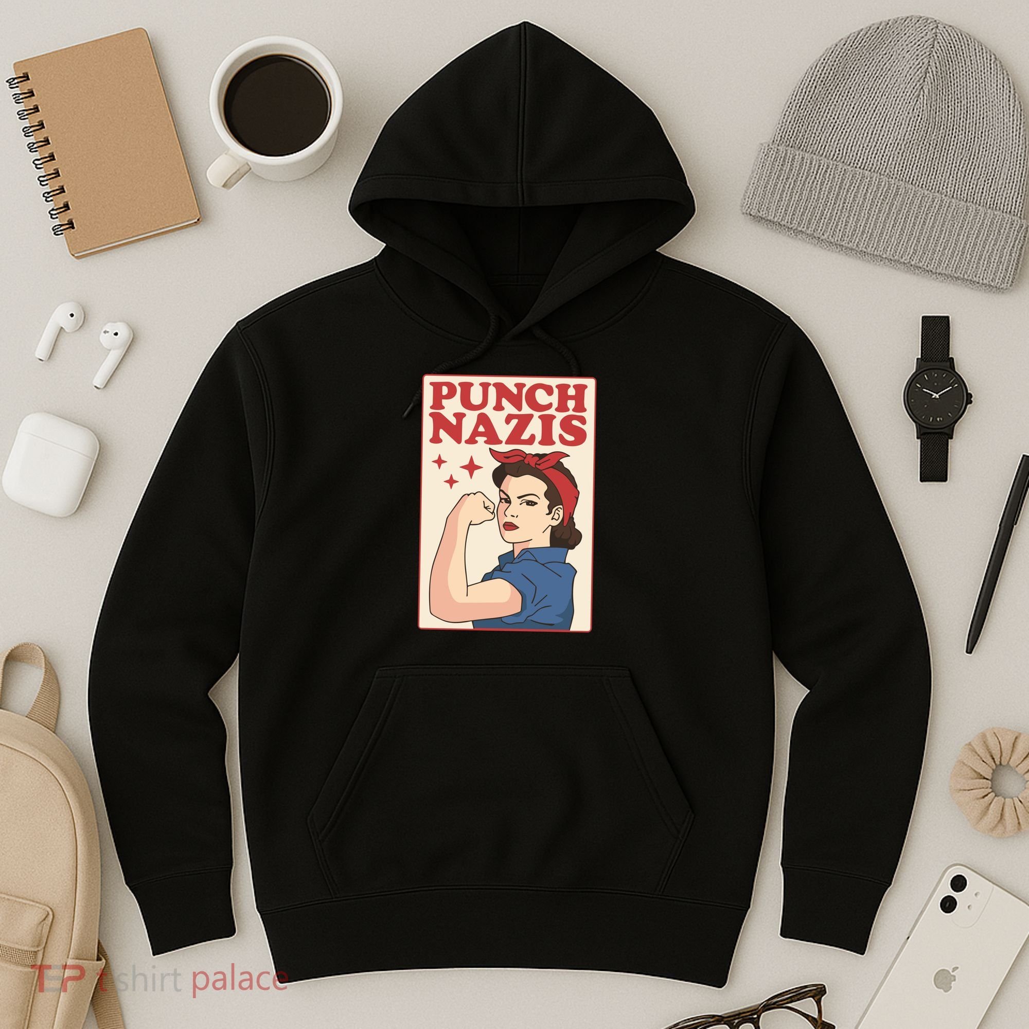 Punch Nazis Hoodie