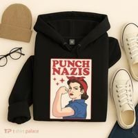 Punch Nazis Hoodie thumb 4