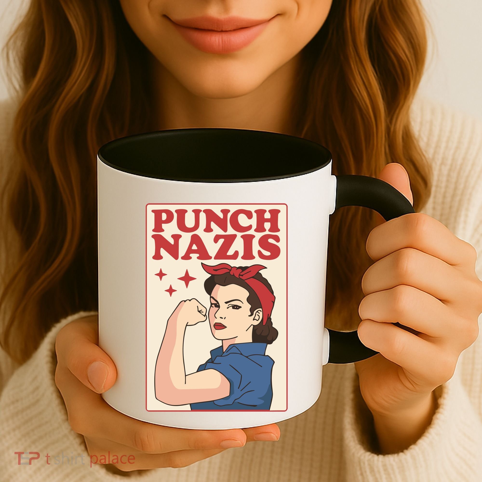 Punch Nazis Coffee Mug