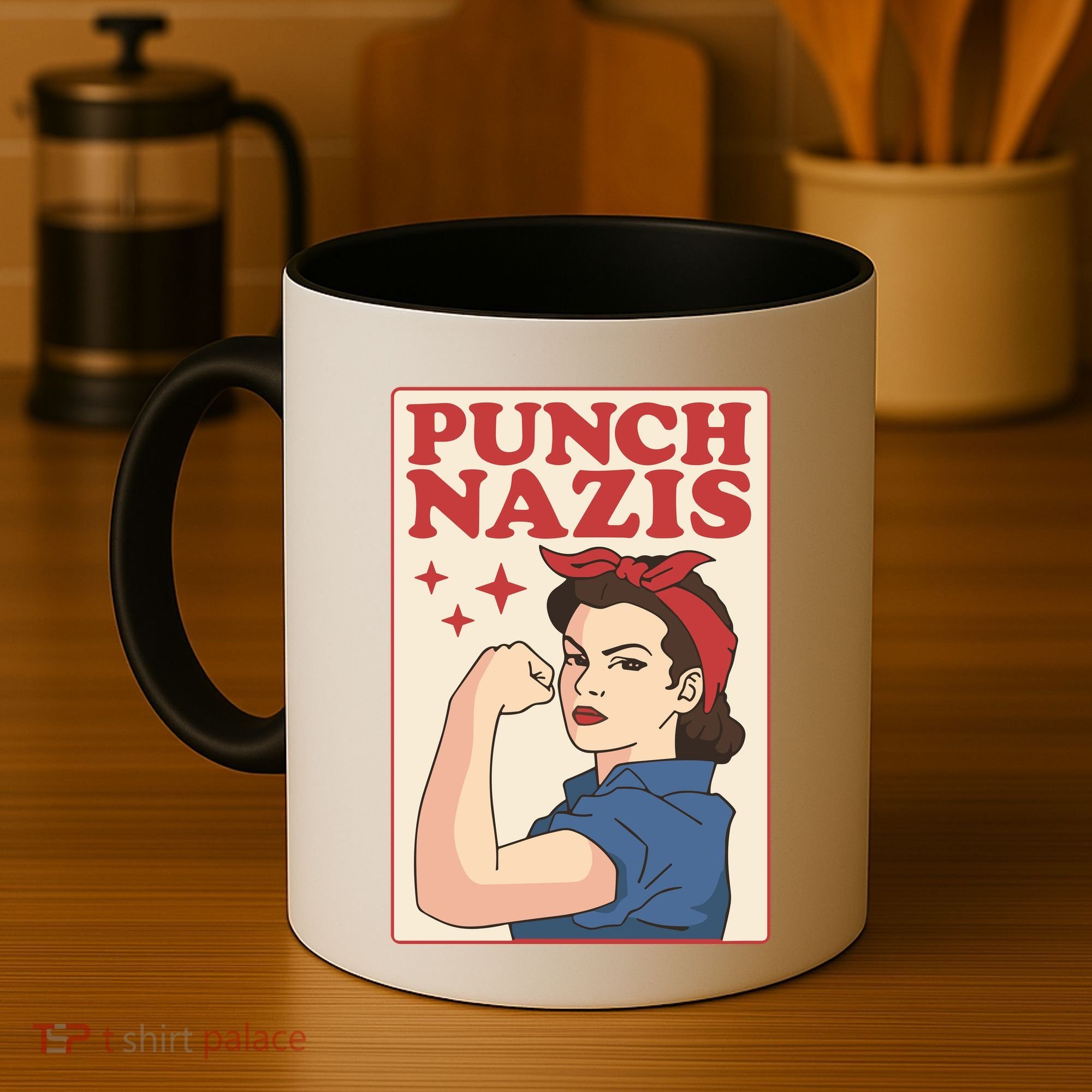 Punch Nazis Coffee Mug