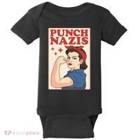 Punch Nazis Baby Bodysuit thumb 0
