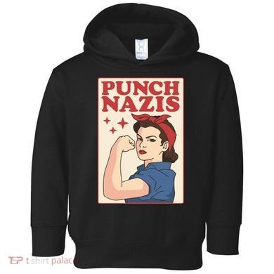 Punch Nazis Toddler Hoodie