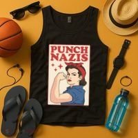 Punch Nazis Tank Top thumb 4