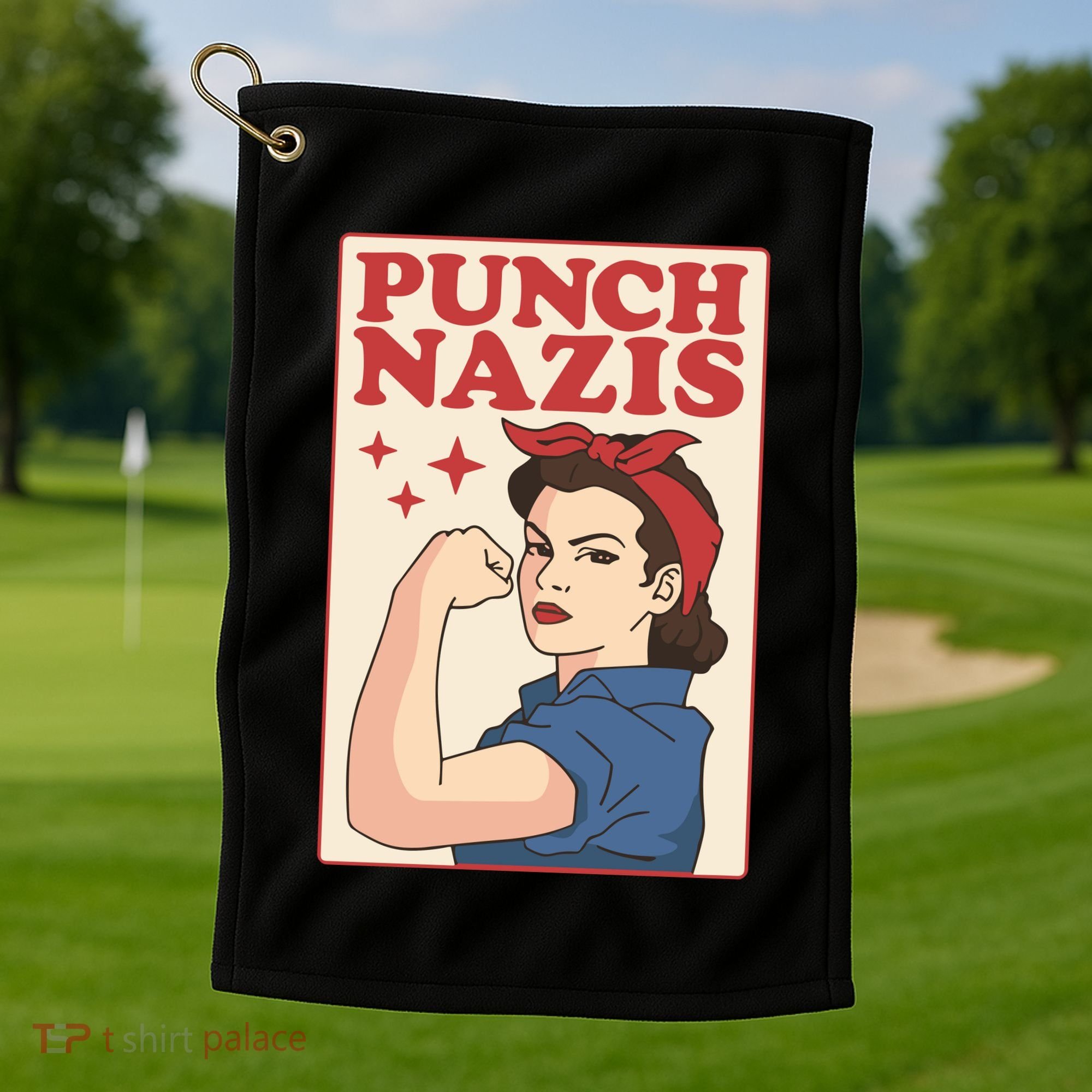 Punch Nazis Golf Towel
