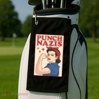 Punch Nazis Golf Towel thumb 2