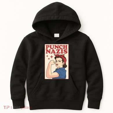 Punch Nazis Kids Hoodie