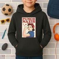 Punch Nazis Kids Hoodie thumb 2