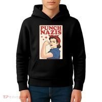 Punch Nazis Kids Hoodie thumb 4