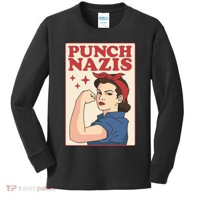 Punch Nazis Kids Long Sleeve Shirt