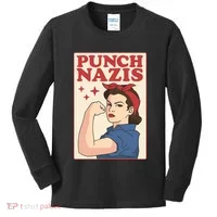 Punch Nazis Kids Long Sleeve Shirt thumb 0
