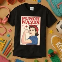 Punch Nazis Kids T-Shirt thumb 3