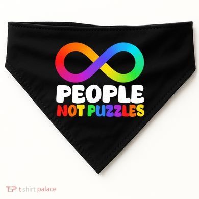People Not Puzzles Autism Awareness USA-Made Doggie Bandana