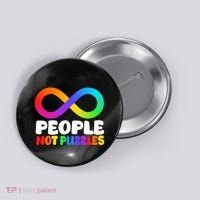 People Not Puzzles Autism Awareness Button thumb 0