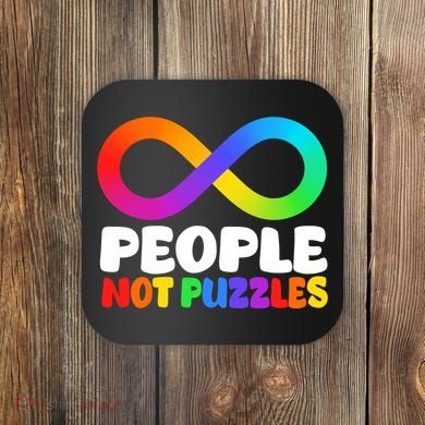 People Not Puzzles Autism Awareness Coaster
