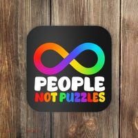 People Not Puzzles Autism Awareness Coaster thumb 0