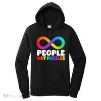 People Not Puzzles Autism Awareness Women's Hoodie thumb 0