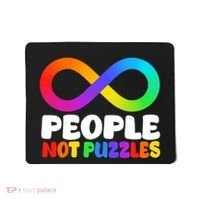 People Not Puzzles Autism Awareness Mousepad thumb 0