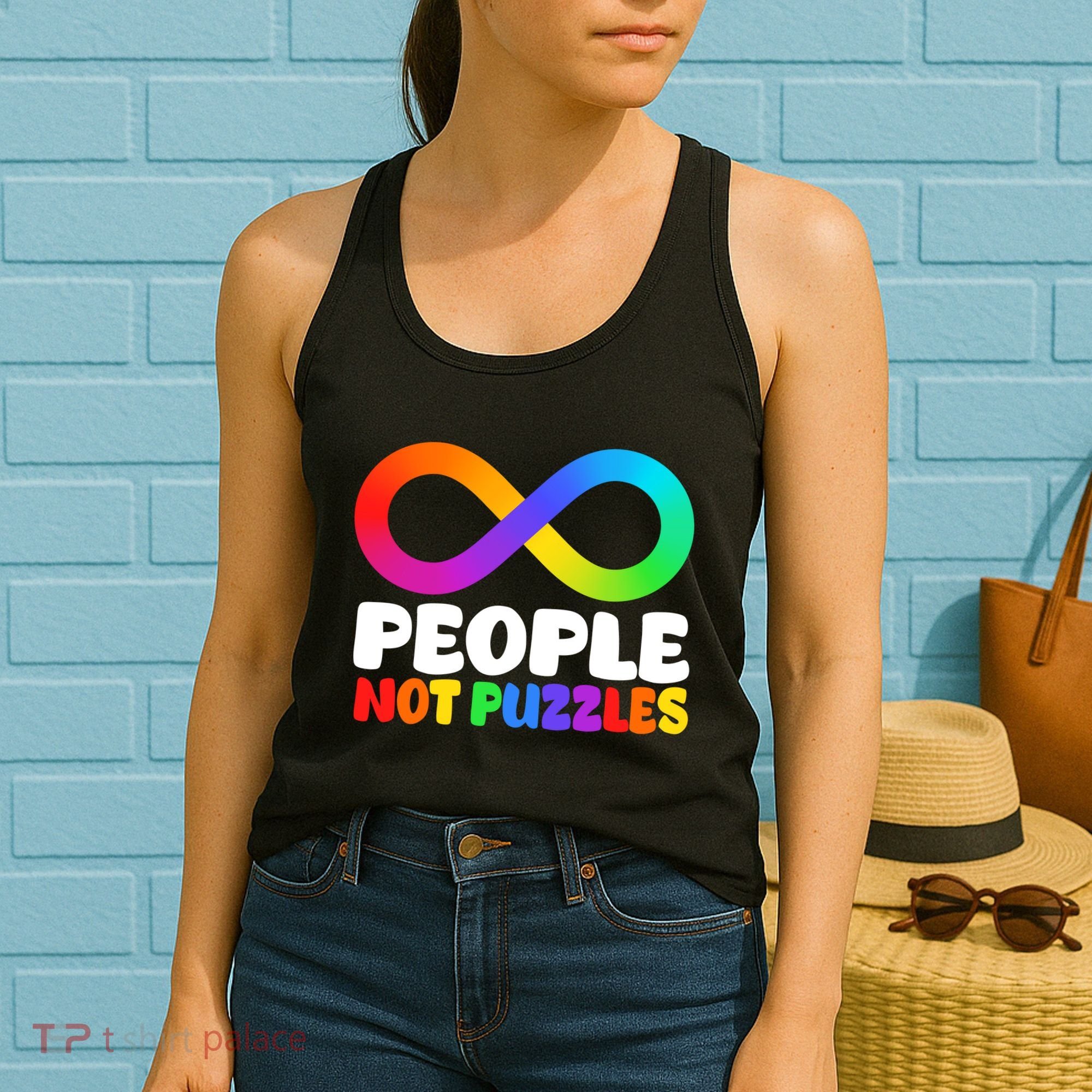 People Not Puzzles Autism Awareness Women's Tank Top