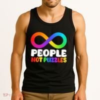 People Not Puzzles Autism Awareness Tank Top thumb 3