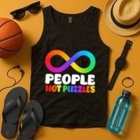 People Not Puzzles Autism Awareness Tank Top thumb 4
