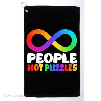 People Not Puzzles Autism Awareness Golf Towel