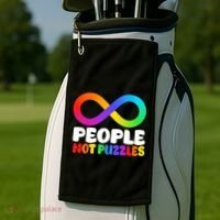 People Not Puzzles Autism Awareness Golf Towel thumb 2