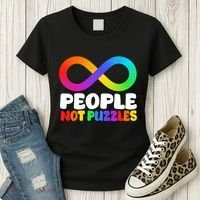 People Not Puzzles Autism Awareness Women's T-Shirt thumb 3