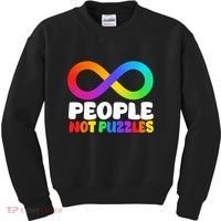 People Not Puzzles Autism Awareness Kids Sweatshirt thumb 0