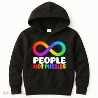 People Not Puzzles Autism Awareness Kids Hoodie thumb 0