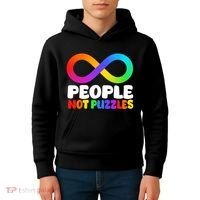 People Not Puzzles Autism Awareness Kids Hoodie thumb 4