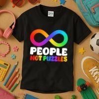 People Not Puzzles Autism Awareness Kids T-Shirt thumb 3
